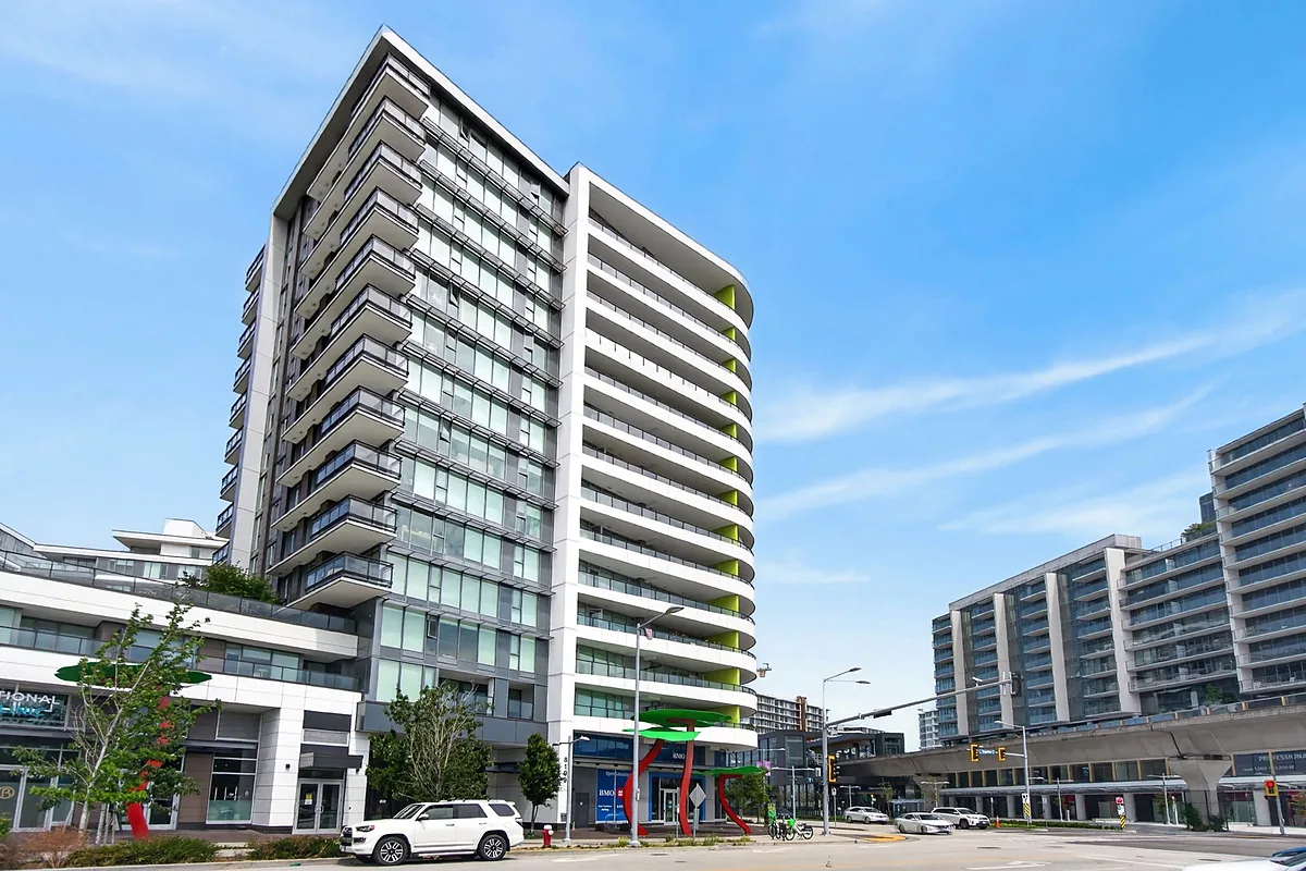Residential tower exterior at 8199 Capstan Way, Richmond