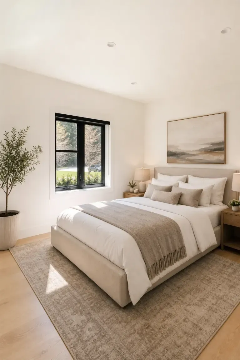 Vacant room finished with virtual staging