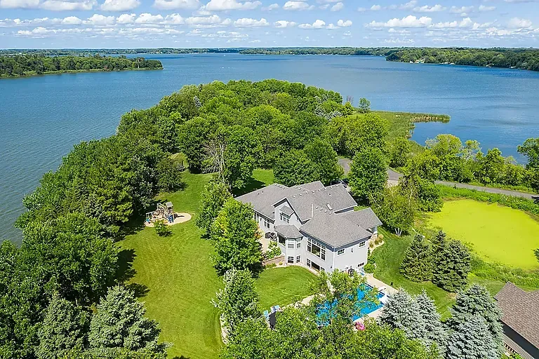 Aerial view of a coastal property near Vancouver